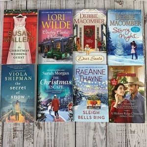 Lot Of 8 Contemporary Romance Books Christmas Winter Snow Santa Sleigh Theme